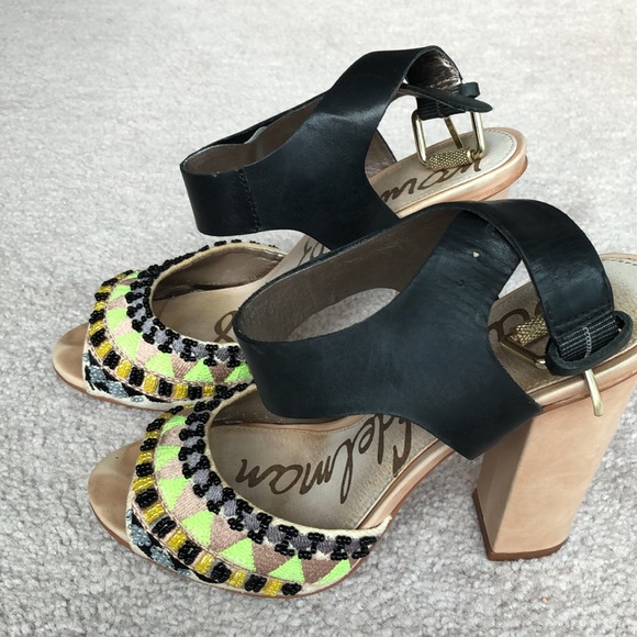 Tribal Inspired Statement Summer Heel - Picture 2 of 7